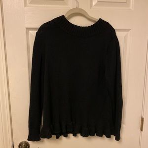Black Ruffle Sweater